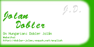 jolan dobler business card